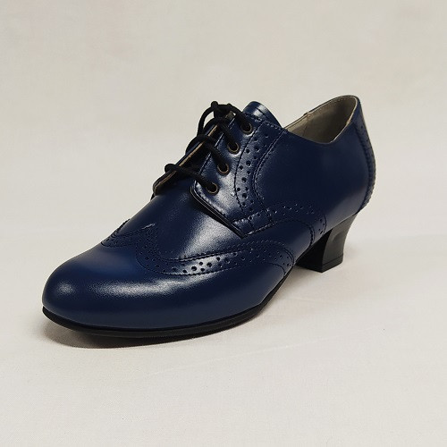 Rozmaring cipellő fűzős díszített sötétkék 34