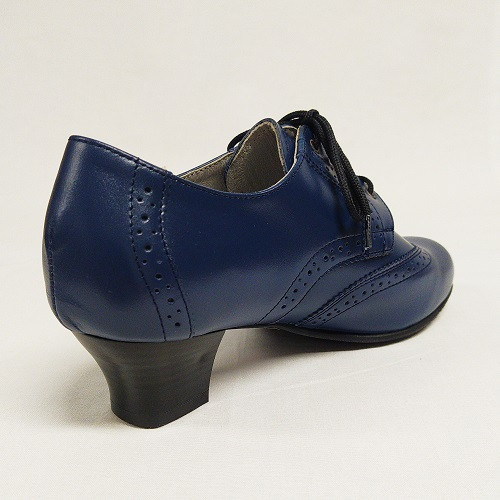 Rozmaring cipellő fűzős díszített sötétkék 34