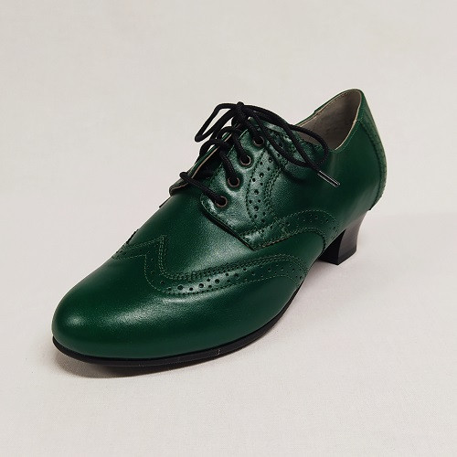 Rozmaring cipellő fűzős díszített zöld 34