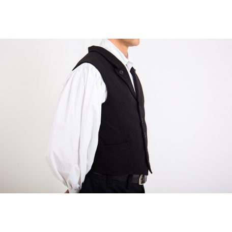 mellény viszkóz "mezőségi" fekete 36