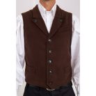 mellény viszkóz "mezőségi" barna 36