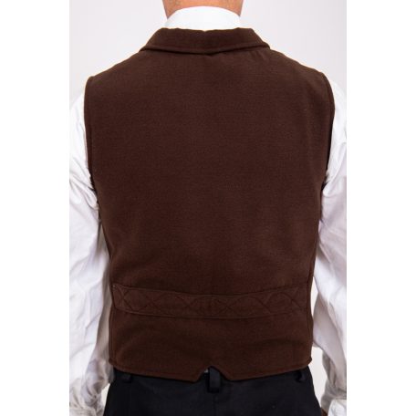 mellény viszkóz "mezőségi" barna 36