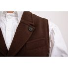 mellény viszkóz "mezőségi" barna 36