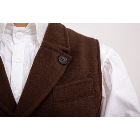 mellény viszkóz "mezőségi" barna 36