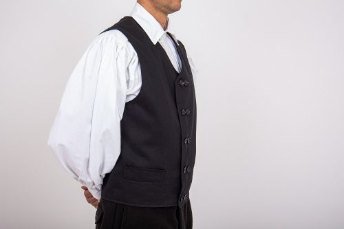 mellény pamut fekete férfi 42