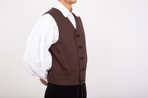 mellény pamut barna fiú 128