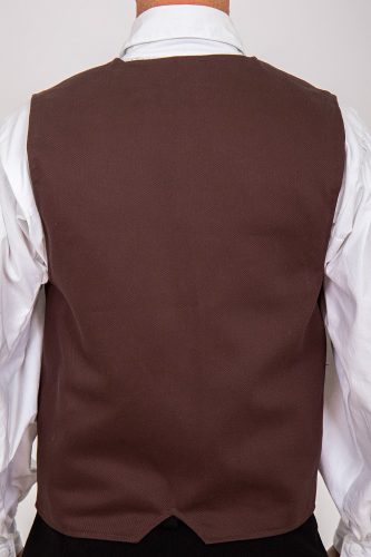 mellény pamut barna fiú 128