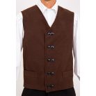 mellény viszkóz barna férfi 42