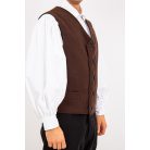 mellény viszkóz barna férfi 42