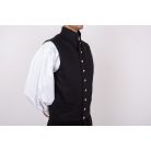 mellény pamut fekete pitykés 39