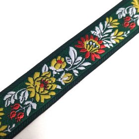 Szalag - hímzett 25 mm zöld 023