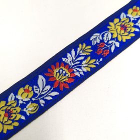 Szalag - hímzett 25 mm kék 024