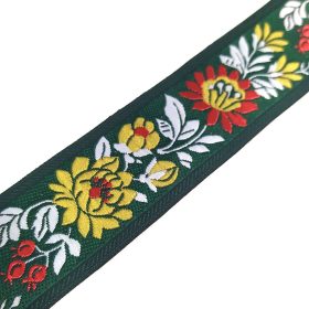 Szalag - hímzett 35 mm zöld 361