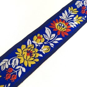 Szalag - hímzett 35 mm kék 363