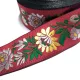 Szalag - hímzett 33 mm bordó