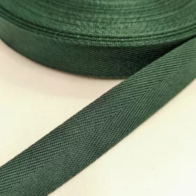 Szalag - köper 20 mm olajzöld műszál