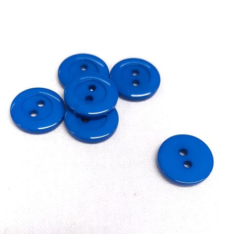 Gomb műanyag 13 mm királykék 