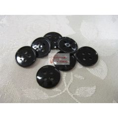 Gomb műanyag 20 mm fekete