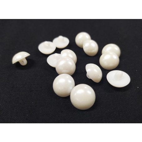 Gomb műanyag 24 mm fehér gyöngyház