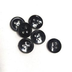 Gomb műanyag 13 mm fekete
