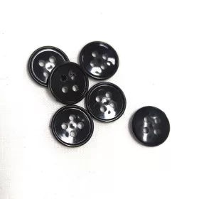 Gomb műanyag 13 mm fekete