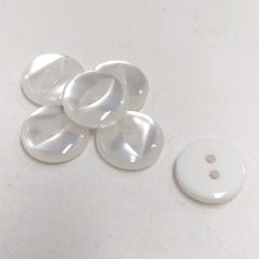 Gomb műanyag 13 mm fehér szemes