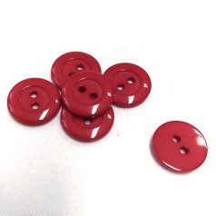Gomb műanyag 13 mm piros cukor