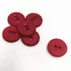 Gomb műanyag 15 mm piros lőrés matt