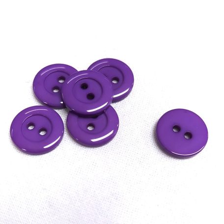 Gomb műanyag 13 mm lila 076