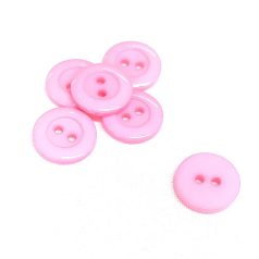 Gomb műanyag 13 mm rózsaszín 077