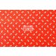 Pamutvászon piros virágos 103
