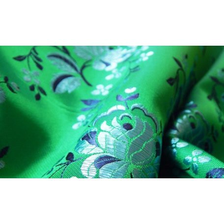 Selyem-brokát 5686 zöld-kék 256