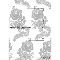 Selyem-brokát 6443 türkiz-ezüst-kék 36