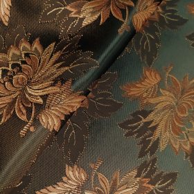 Selyem-brokát 2514 fekete-arany-barna 836
