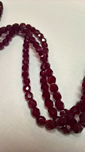 gyöngysor - metszett 6 mm bordó gyerek