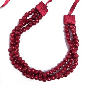 gyöngysor - tekla 8 mm bordó