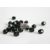 gyöngy - metszett üveg fekete 6 mm