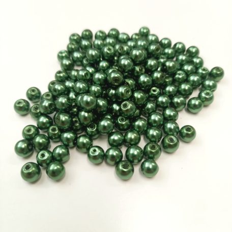 gyöngy - tekla üveg zöld 6 mm