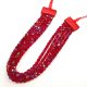 gyöngysor - metszett kötős  5 soros piros 